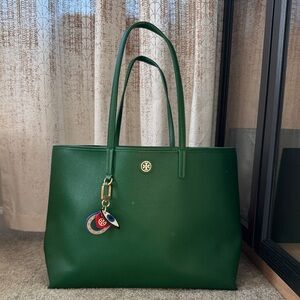 Tory Burch Medium Green Tote Bag